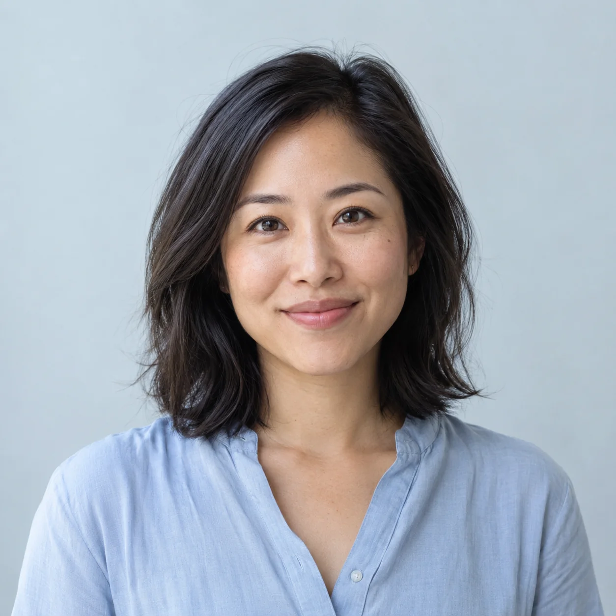 AI-generated portrait of Maya Chen, a virtual AI agent